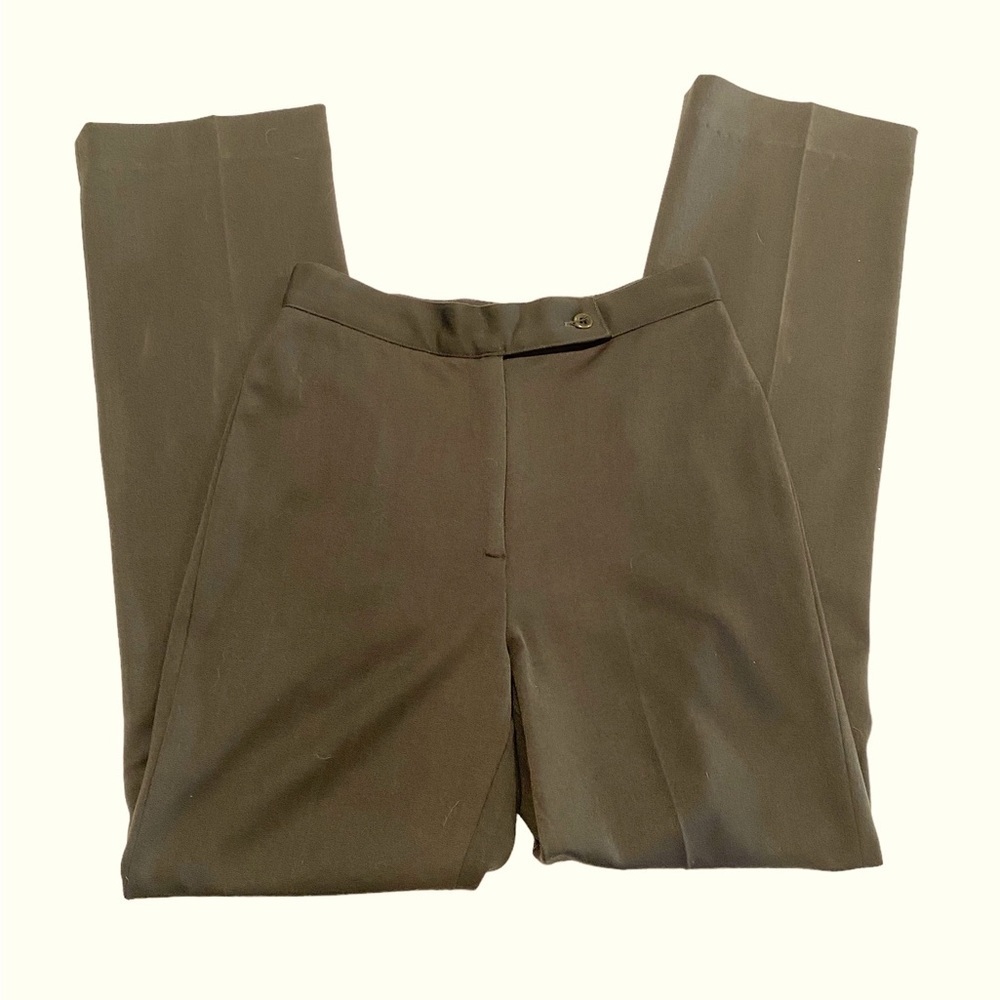 Epic High-Rise Olive Green Business Trousers Straight Leg Pants Women Size 2